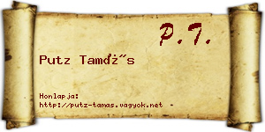Putz Tamás névjegykártya